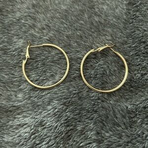 Gold hoop earrings